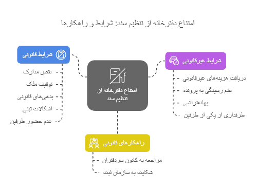 آیا دفترخانه می‌تواند از تنظیم سند رسمی امتناع کند؟