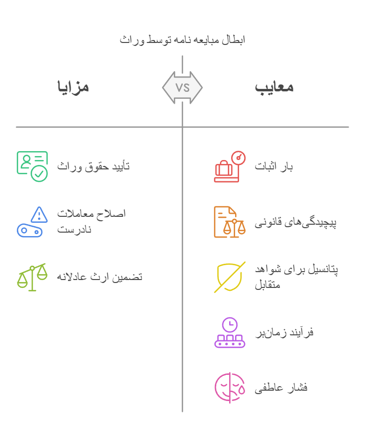 ابطال مبایعه نامه توسط وراث