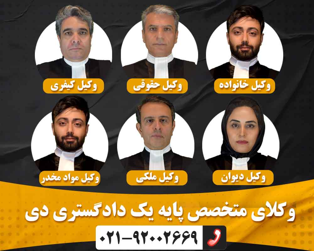 وکلای متخصص موسسه حقوقی دی